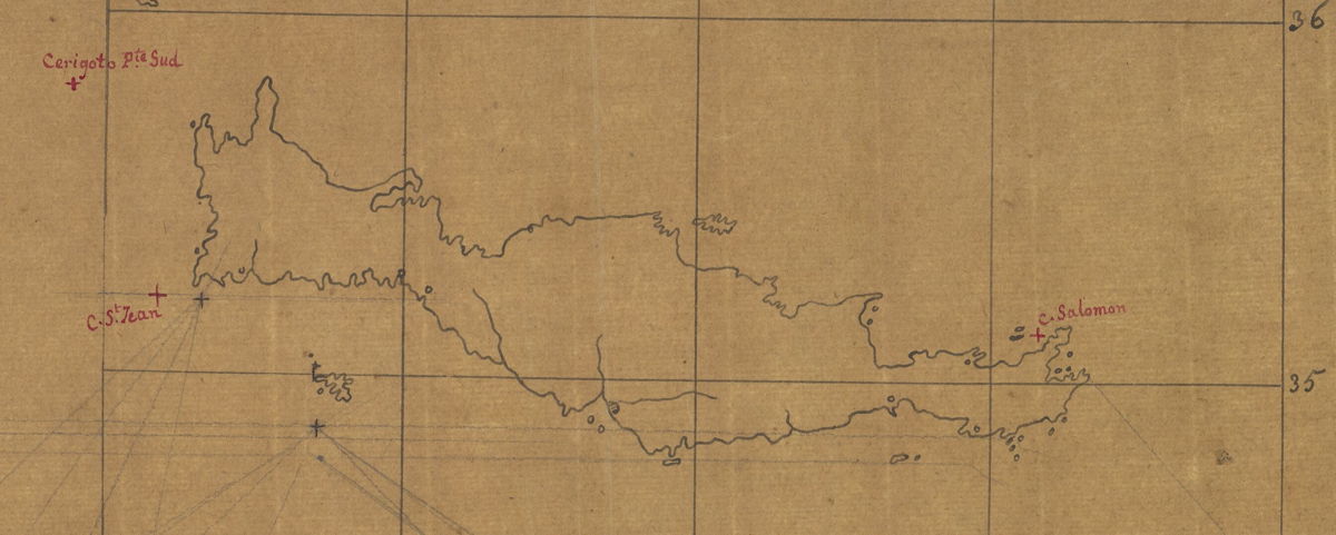 1700-1800 %3F%3F Carte des côtes de Barbarie d'Alexandrie jusqu'à Bengasi, y compris la Crète.jpg